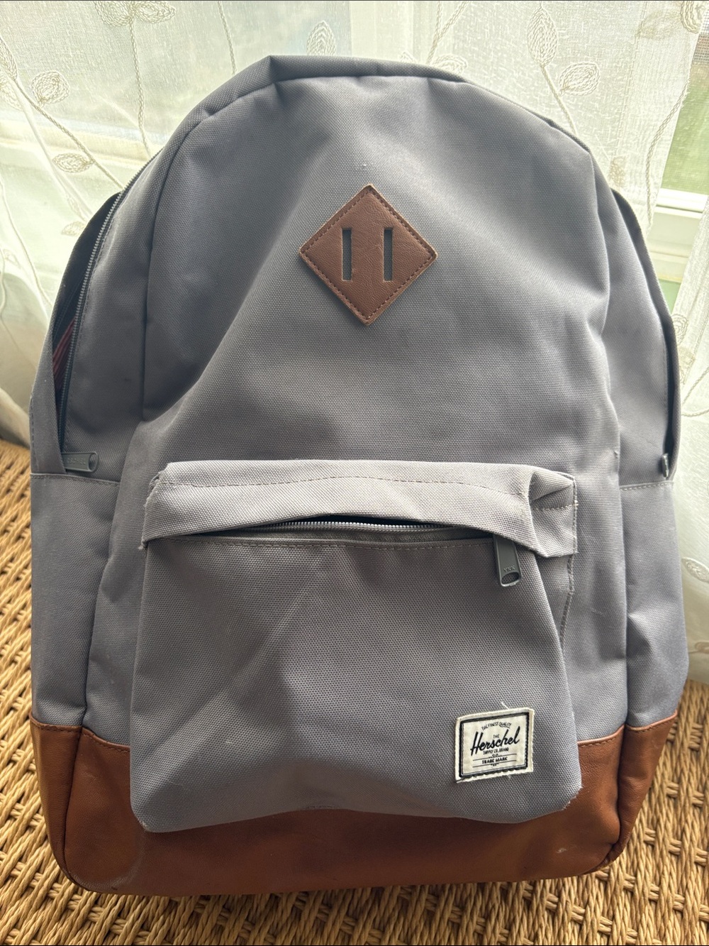 Herschel Supply Company Grey Backpack with Brown Accents